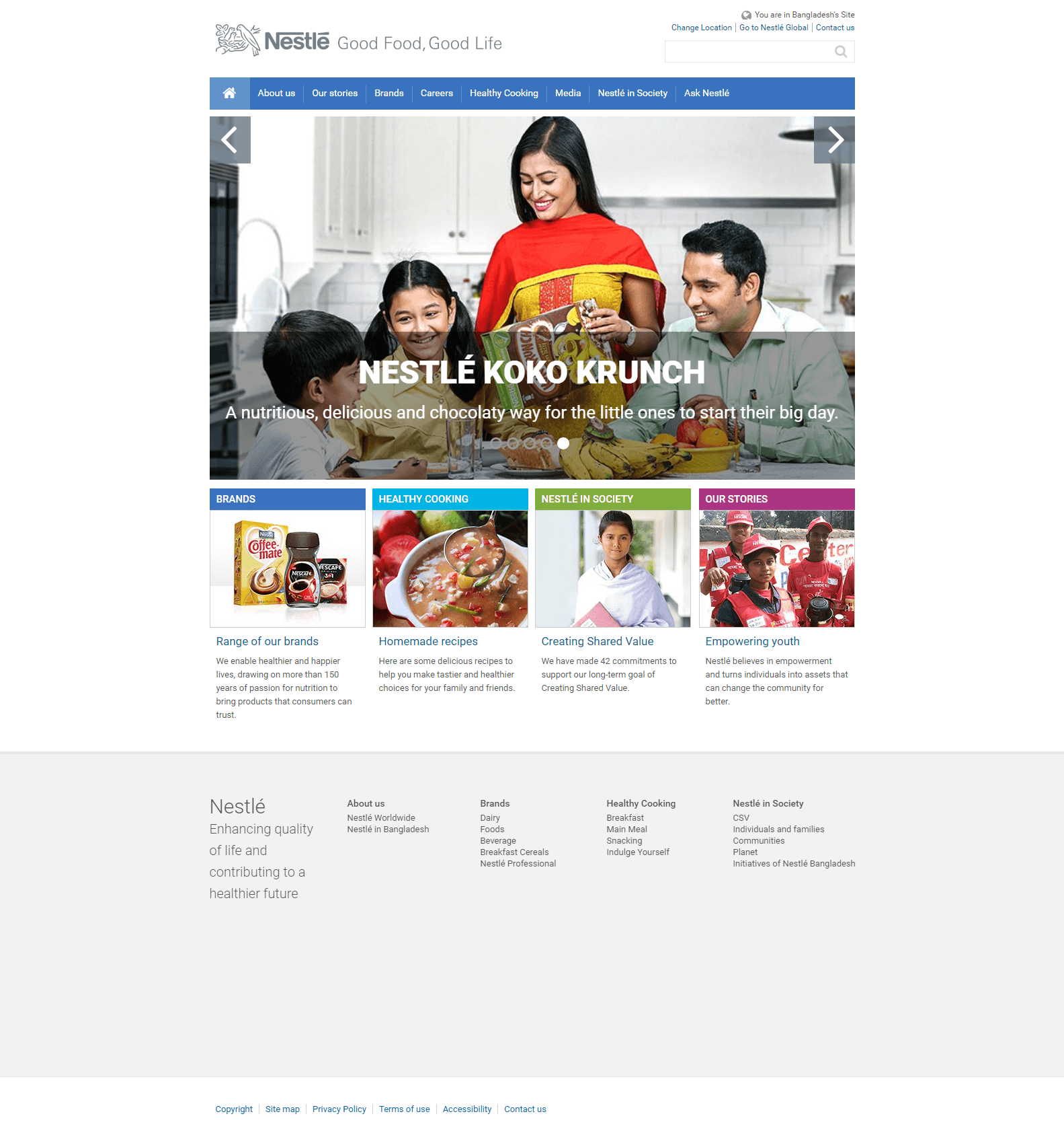 Nestle Corporate Website
